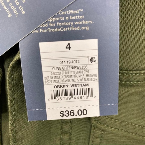 Army green denim romper - Picture 3 of 5